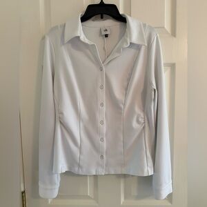 CAbi Women's Classic White Button-Down Shirt